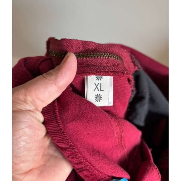 Mumu Blue Womens Corduroy Flare Overalls Berkeley Bell Bottom Red Size XL - Picture 9 of 11